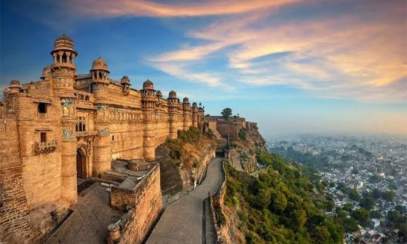 Gwalior Fort overlooking the city
